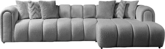 Varrel Sofa med divan 3 seter Grå