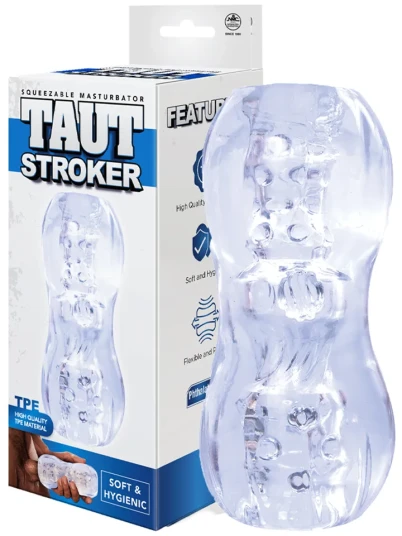 Taut Stroker Squeezable Masturbator Clear Taut Stroker Squeezable Masturbator Clear