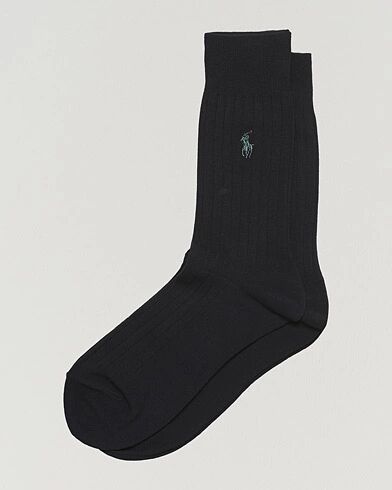 Polo Ralph Lauren 2-Pack Egyptian Cotton Socks Black Polo Ralph Lauren 2-Pack Egyptian Cotton Socks Black