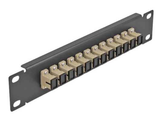 Delock - Koblingspanel - Sc Mm X 12 - Svart - 1U - 10"