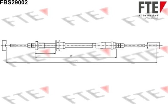 FTE 9250655 Tautrekk, håndbremse FTE 9250655 Tautrekk, håndbremse