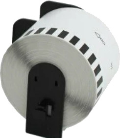 TB DK22205 Løpende Taperull Sort på Hvit 62mm (30.48m) erstatter Brother DK-22205