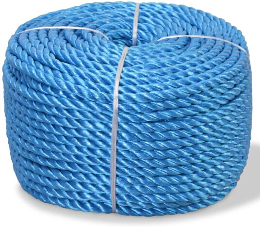 Vridd tau polypropylen 14 mm 250 m blå