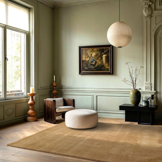Ullteppe Rozel Handloom Wool Premium beige Størrelse: 160 x 230 cm