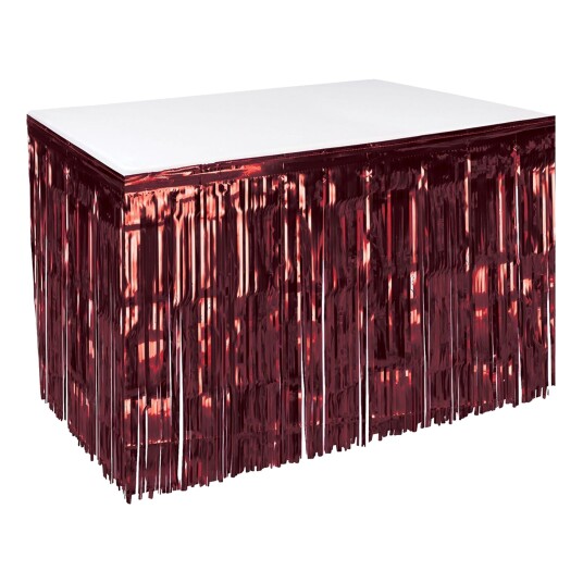 360 Degrees Ltd Bordskjørt Frynser Vinrød Metallic