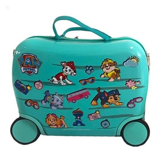 Nickelodeon Paw Patrol Kuffert - 415x330x220mm, Vanntett, Max 25kg - Tyrkis