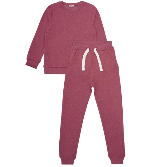 Minymo 2-pakning Joggedress Apple Butter 128 - Unisex med Sidelommer