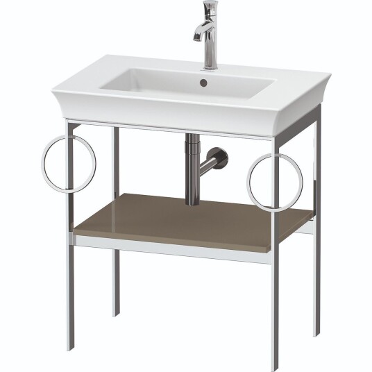 Duravit White Tulip Metallkonsoll 68,4x45x76 cm Stengrå Høyglans/Krom