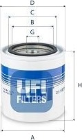 Oljefilter UFI 23.185.00 Oljefilter UFI 23.185.00