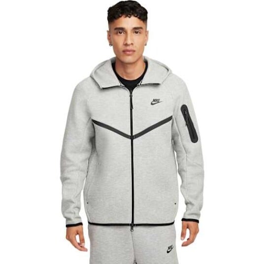 Nike Tech Fleece Full Zip Windrunner Hoodie Herre Dk Grey Heather/Black 2XL