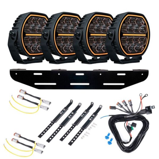 Ekstralys STRANDS Big Energy 7 V2   Rund / 18 cm / 98W 4 stk   Komplett pakke