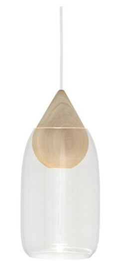Mater Liuku Taklampe Drop Lindenwood/ Transparent