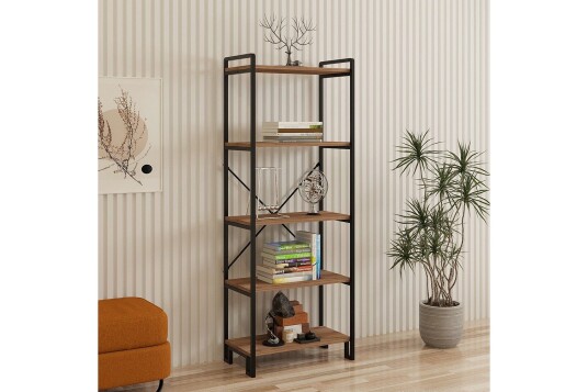 Vion Bokhylle 30 cm Natur/Sort