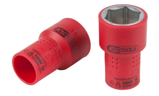 Ks Tools 118.3847, Stikkontakt, 3/8", Metrisk, 1 Hoder, 22 Mm, Kromvanadiumstål