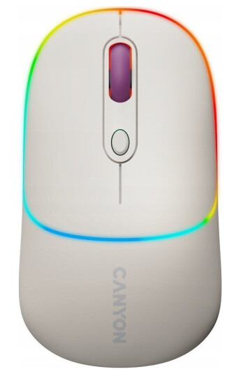 Canyon Mw-22, 2In1 Wireless Optical Mouse Bluetooth / Wireless Usb, 800/1200/1600 Dpi, 4 Print, Beige