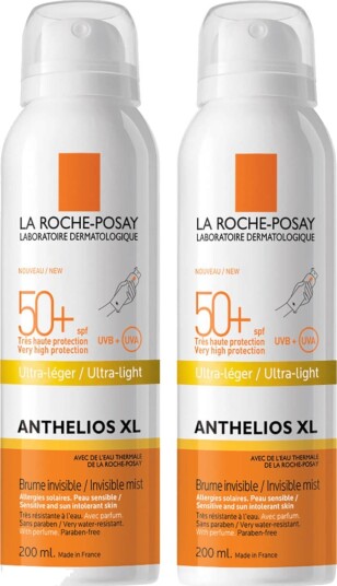 La Roche-Posay Anthelios Ultra-Light SPF50+ Sun Protection Spray 200ml Duo La Roche-Posay Anthelios Ultra-Light SPF50+ Sun Protection Spray 200ml Duo
