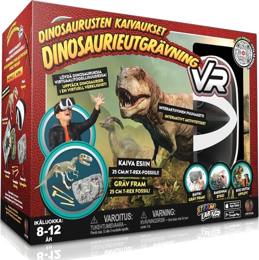 Abacus Vr Dino Dig Fi/se Multi Patterned Finnish/swedish