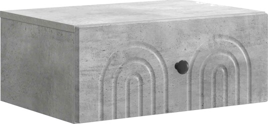  Vegghengt Nattbord Betonggrå 49 x 34,5 x 20 cm Konstruert tre