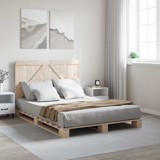  Sengeramme med hodegavl 140x200 cm heltre furu 3281552