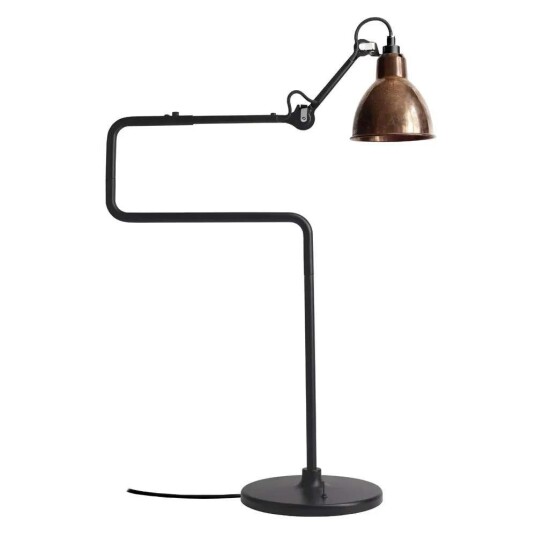 Lampe Gras 317 Bordlampe Svart/Raw Kobber/Hvit