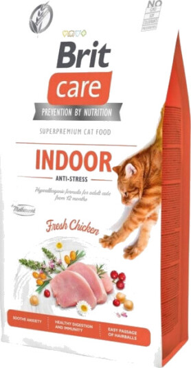 Brit Care Kornfritt Kattemat for Innendørs Katter med Anti-stress 400 g Brit Care Kornfritt Kattemat for Innendørs Katter med Anti-stress 400 g