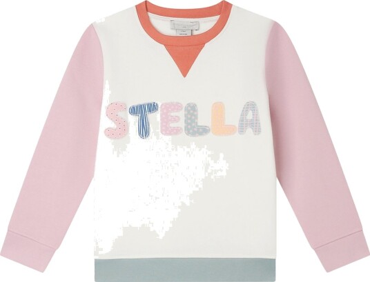 Stella McCartney Kids Collegegenser Hvit m. Pastel Stella McCartney Kids 8 år 128 Collegegenser