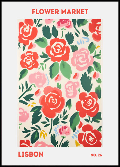 Flower Market Lisbon Plakat Plakat / 30x40cm