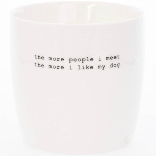 Sögne Home  Krus the more people I meet 30 cl hvit