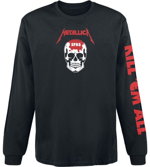 Metallica Langermet skjorte Kill 'Em All Skull M til XXL Herrer svart
