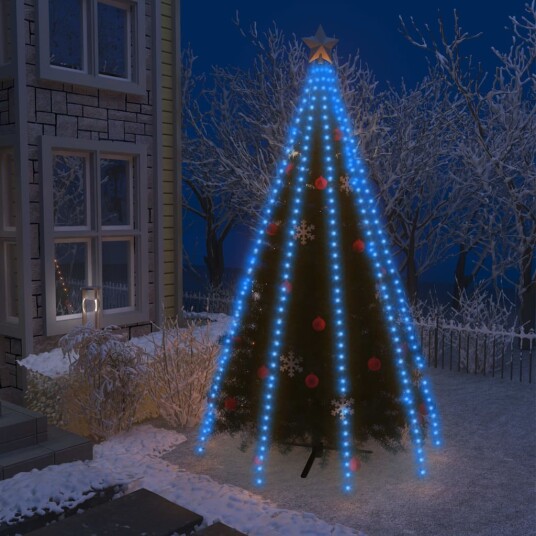 vidaXL Nettlys for juletre med 400 LED blå 400 cm