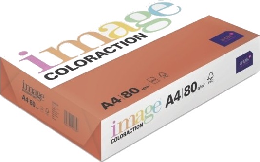 Image Coloraction London/Deep Red Kopipapir Træfri Ecf 80G/M2 210Mm X 297Mm A4 Smal Bane Pak