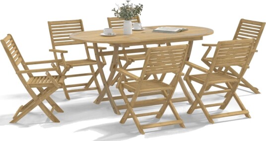 Sammenleggbare hagestoler 8 stk 54,5x61,5x86,5 cm heltre akasie 3214227