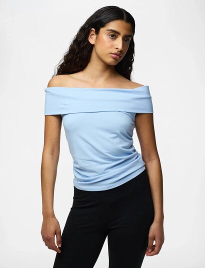 Pieces Pcgeorgina Off Shoulder Top Jrs D2D Blue XL
