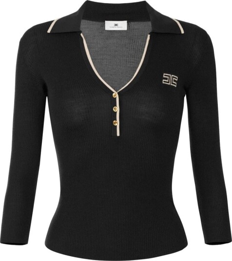 Elisabetta Franchi Dame Strikkevarer Svart XS,