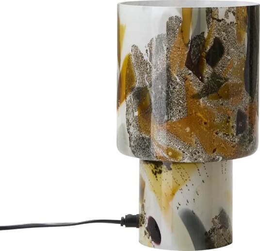 Affari of Sweden Bordlampe i glass Eldor Brun flerfarget H25 cm