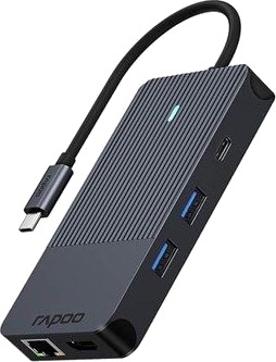 RAPOO UCM 2005 10 i 1 USB C Multiport Adapter hub sort