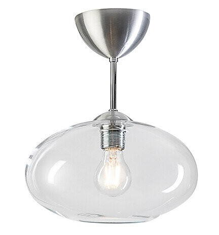 Belid Takplafond Bullo E27 60W IP21 H320 mm, Klart Glass/Aluminium