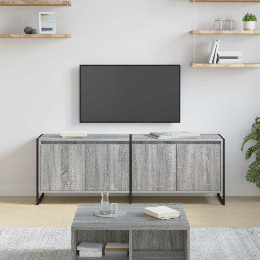  TV skap Grå Sonoma 140 x 36 x 49.5 cm Konstruert tre