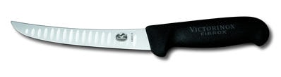 Boning knife, black Fibrox, fluted edge