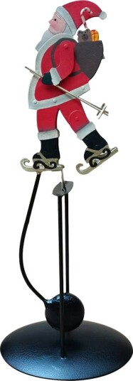 Seasons Christmas Collection Gyngende Nissefar På Ski 34cm
