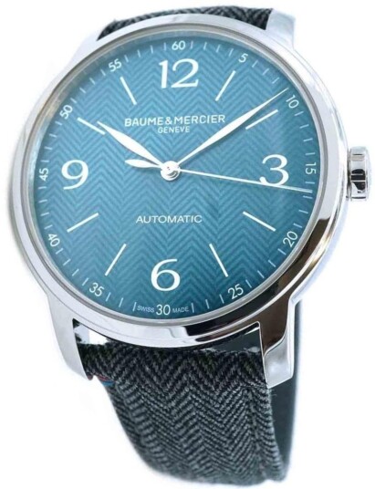 Baume & Mercier Herreklokke M0A10708 Classima Blå/Lær Ø42 mm