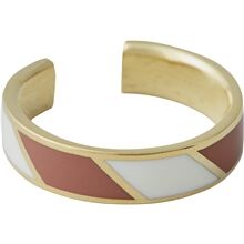 Design Letters Striped Candy Ring Ash Rose