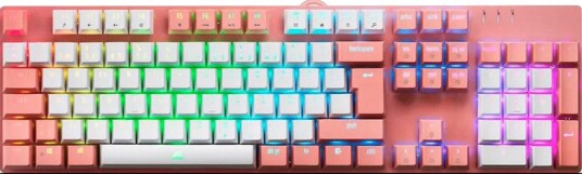 Blackstorm Pink Spectrum Mekanisk Gamingtastatur