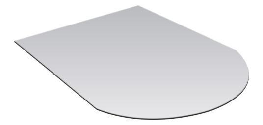Peisbutikkenas Gulvplate herdet glass rund front 900x700mm 28888208 Peisbutikkenas Gulvplate herdet glass rund front 900x700mm 28888208