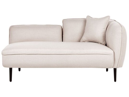 Beliani Sjeselong Høyrevendt Bouclé Lys Beige Chevannes