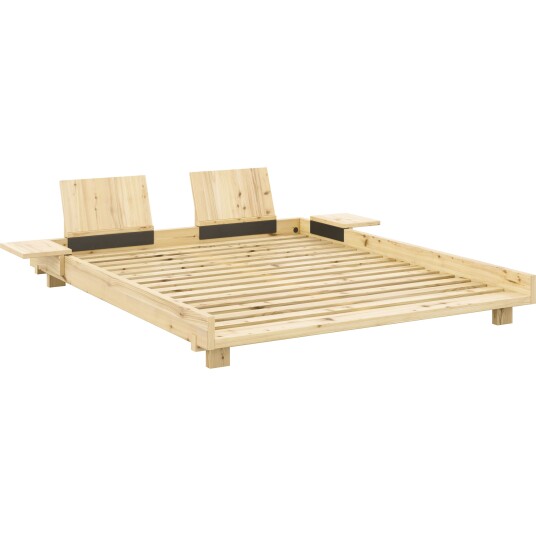 Karup Design Social Sengeramme Med Ryggstøtter & Sidebord Klarlakkert 160x200 cm