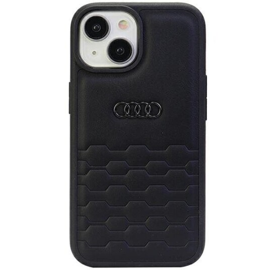 Audi GT Svart Syntetisk Lær Mobildeksel for iPhone 15 Plus 6,7"
