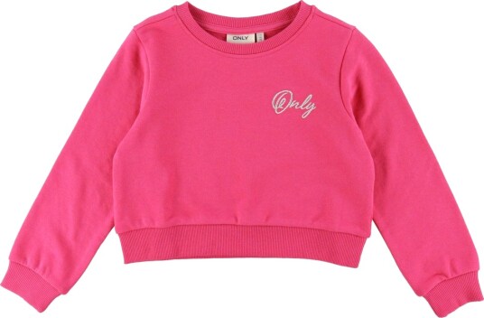 Kids Only Collegegenser KogCeleste Fuchsia Purple/Sølv Glitt Kids Only 5 6 år 110 116 Collegegenser Rosa