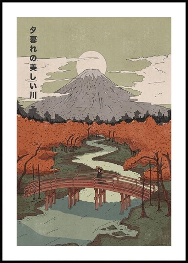 Beautiful River At Dusk Plakat Plakat / 50x70cm