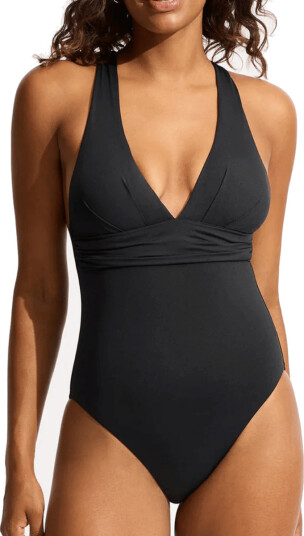 Seafolly S.collective Cross Back One Piece Black 42